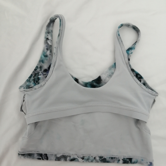 Lululemon Align Crop Tank in Kaleidofloral Multi Gray Blue 8 - Picture 13 of 16